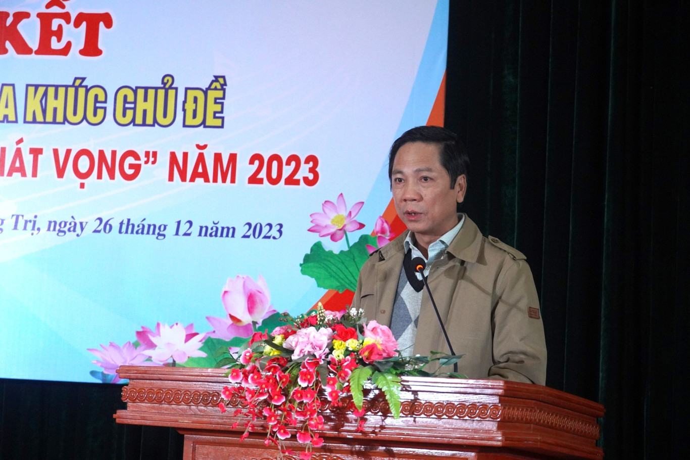 Ph&oacute; Chủ tịch UBND tỉnh Ho&agrave;ng Nam ph&aacute;t biểu tại buổi lễ - Ảnh: L.T